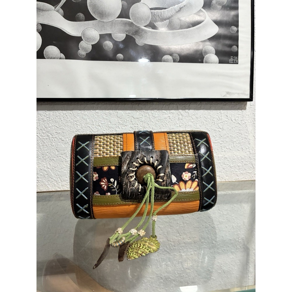 Mary Frances Designer Clutch Purse With Hand Embroidery Missing Top Handle